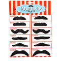 Road Island Novelty 3.5" Black Fake Mustaches, Pack of 12