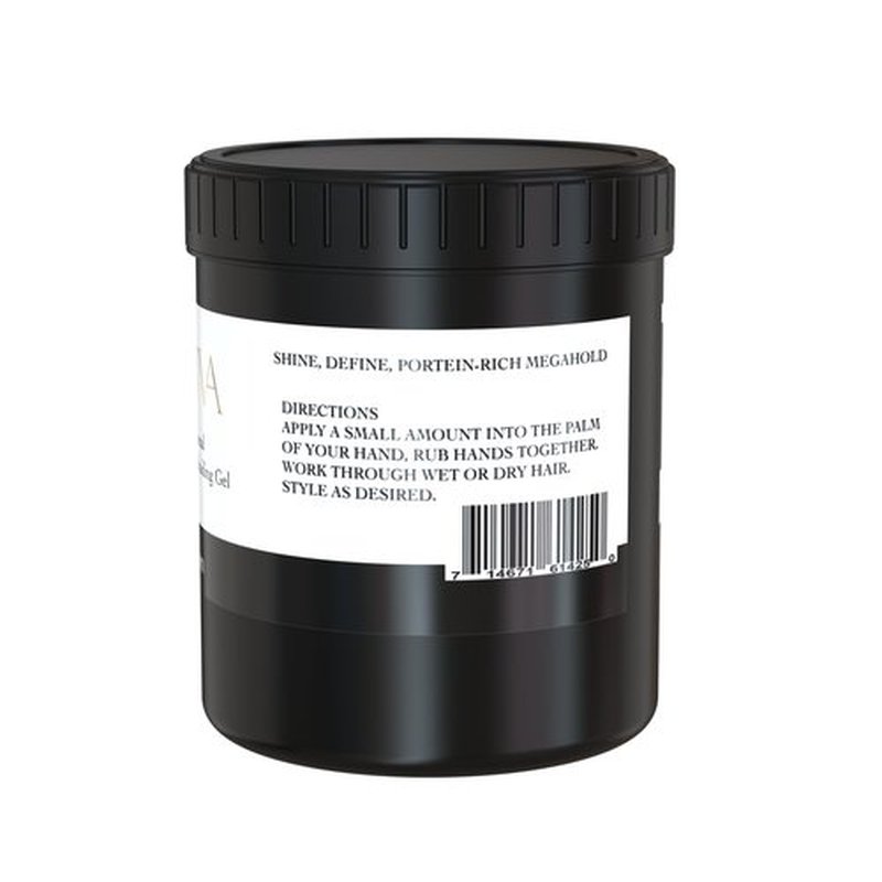 Edge Control Gel for Black Women (16 oz) | All Natural Professional Extreme Hold, High Shine Wax | Frizz & Flake-Free Organic Braiding Jam | For Curly Hair, Braids, Locks, Twists, Cornrows