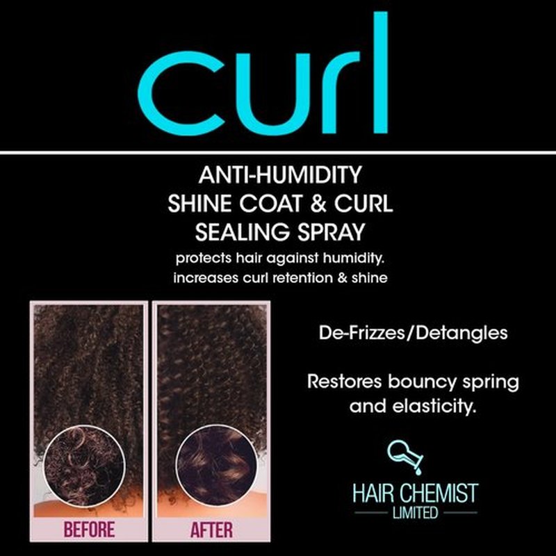 Hair Chemist CURL Anti-Humidity Shine Coat & Curl Sealing Spray - 8 oz. | Pack of 2
