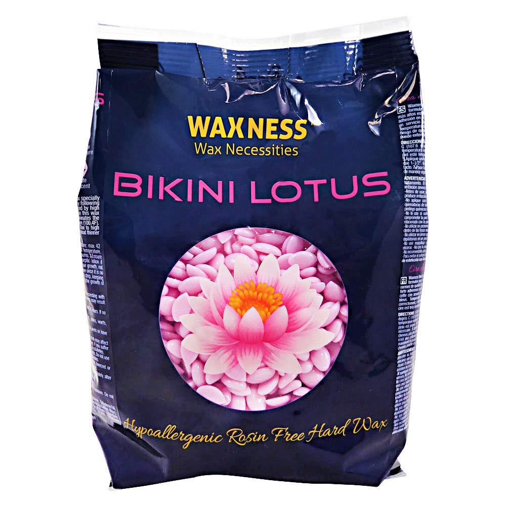 Waxness Bikini Lotus Stripless Waxing Kit with W-CUBE Digital Wax Heater, 0.8 lb (400 g) Hard Wax Beads – Rosin-Free Bikini Wax for Sensitive Areas, Professional Use – Made in Italy