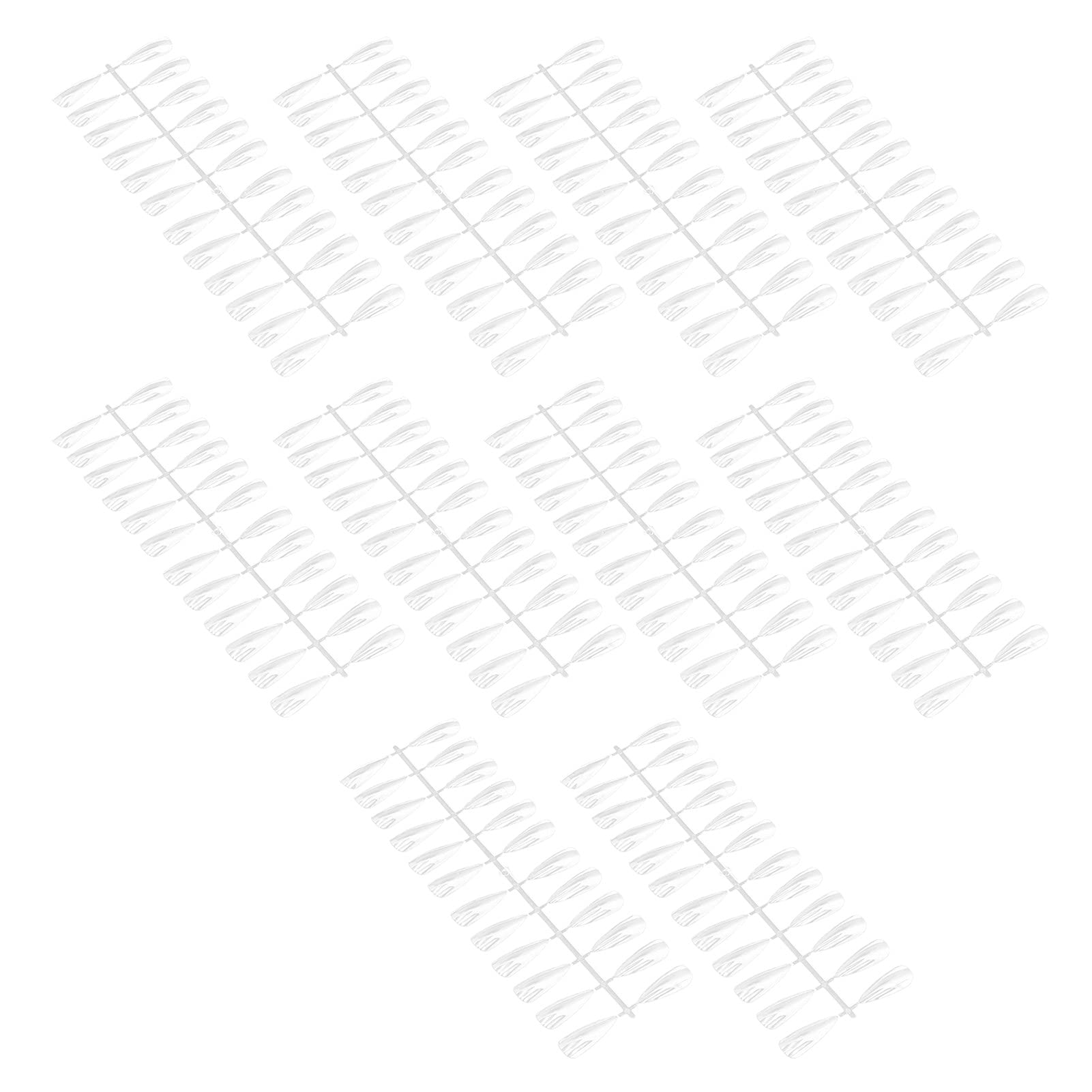 240pcs Transparent Nail Sticks for Nail Art Polish Display Tips, Durable & Portable Manicure Supplies,Transparent(Long tip 240 pieces)