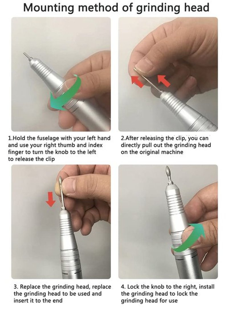 Electric Nail Drill Machine,Professional Rechargeable 35000 rpm Nail Drill, Portable Acrylic Gel Grinder Tools with 6 Bits and Sanding Bands,Manicure Pedicure Polishing Shape Tools White