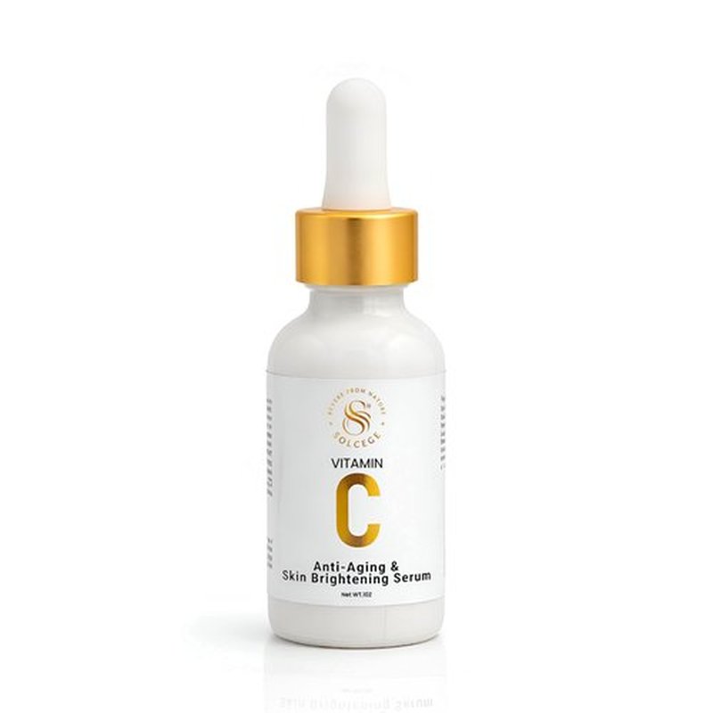 SOLCEGE Vitamin C Serum for Face – Antioxidant, Brightening & Dark Spot Corrector with Niacinamide, Retinol & Salicylic Acid, Anti Aging for Uneven Skin Tone & Fine Lines, Hyaluronic Acid & MSM,1 oz.