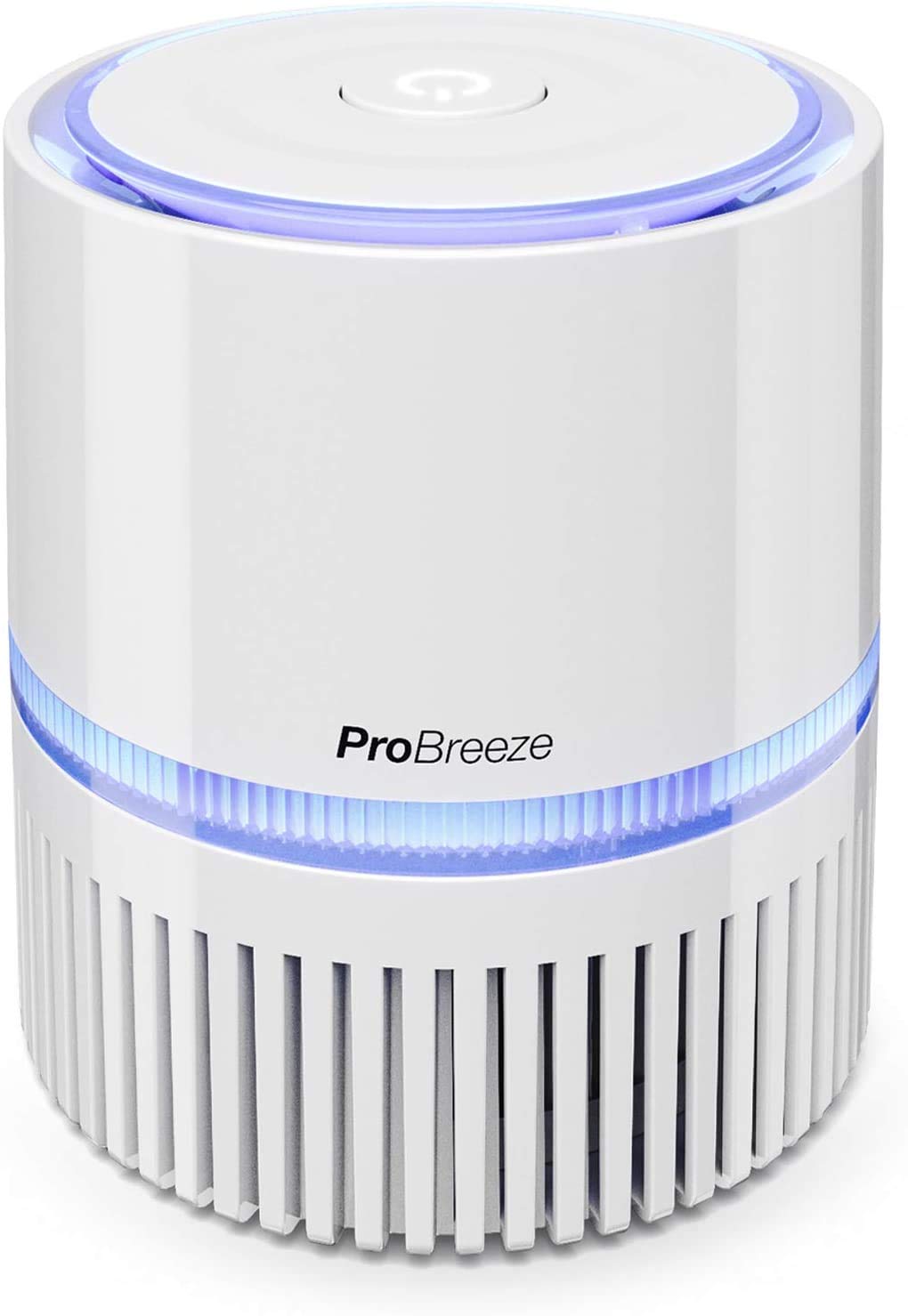 Pro Breeze 3-in-1 Mini Air Purifier with True HEPA Filter and Ioniser, Personal Desktop Air Cleaner with Night Light for Home, Office, Smoke, Dust, Pollen and Pet Dander
