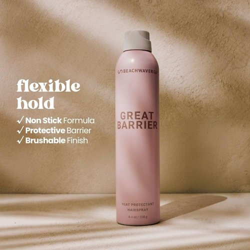 Beachwaver Co. Haircare Great Barrier Heat Protectant Spray - Flexible Hold & Frizz Control Treatment