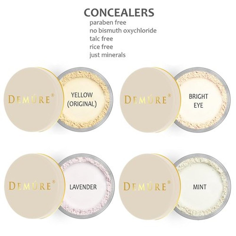 Demure Mineral Makeup - Under Eye Concealer for Dark Circles | Brightening Treatment | Lightweight Loose Powder