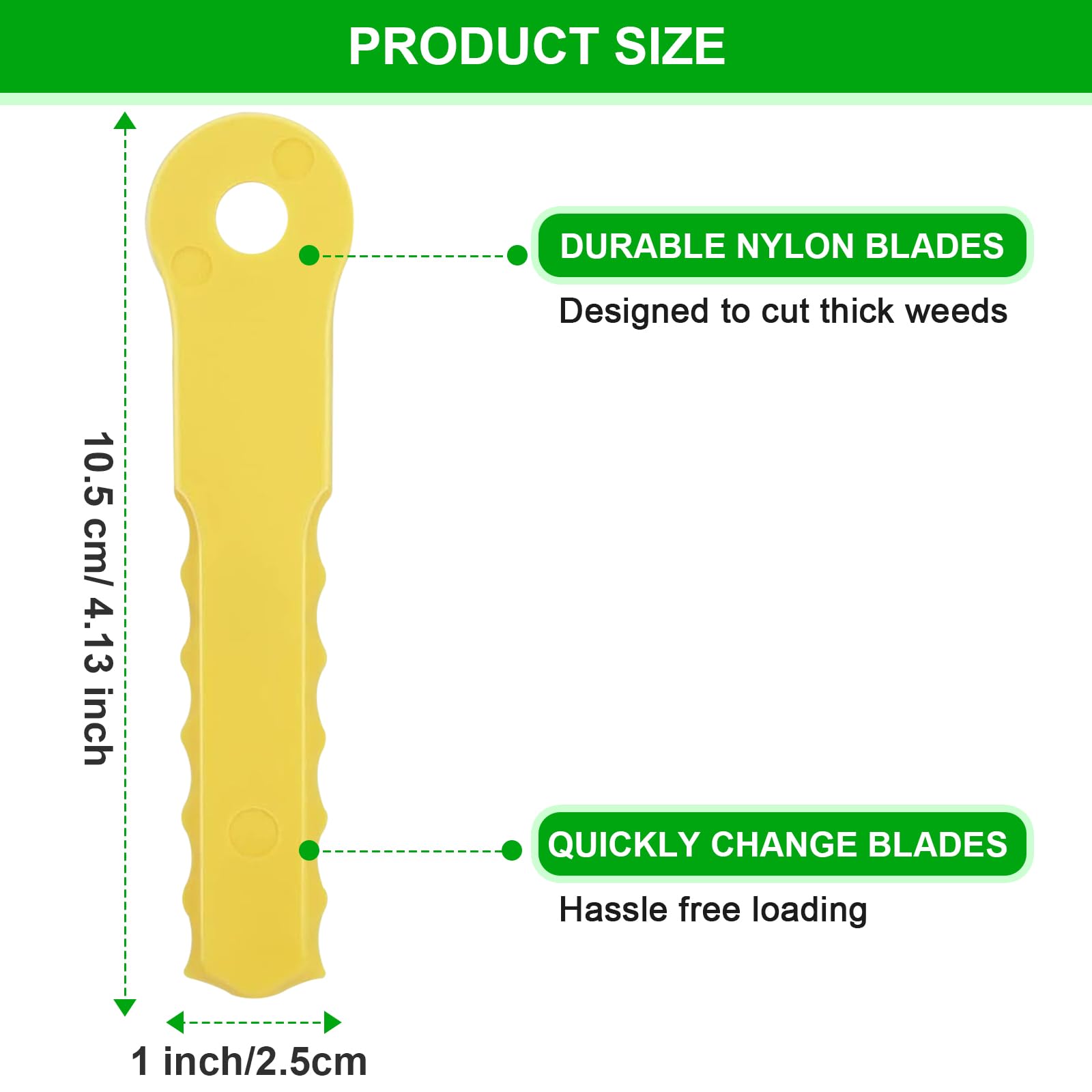 Katifee 70289A Replacement Head Blades Compatible with Weed Warrior 14867B Push-N-Load 3-Blade Trimmer Head and Pivotrim Hybrid 2-N-1 Head(30Pack)
