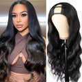 Amella 20 Inch U Part human hair Wig Full Head U Shape Clip in Wigs Upart Wig Human Hair Body Wave Half Wig Human Hair Extension for Black Women