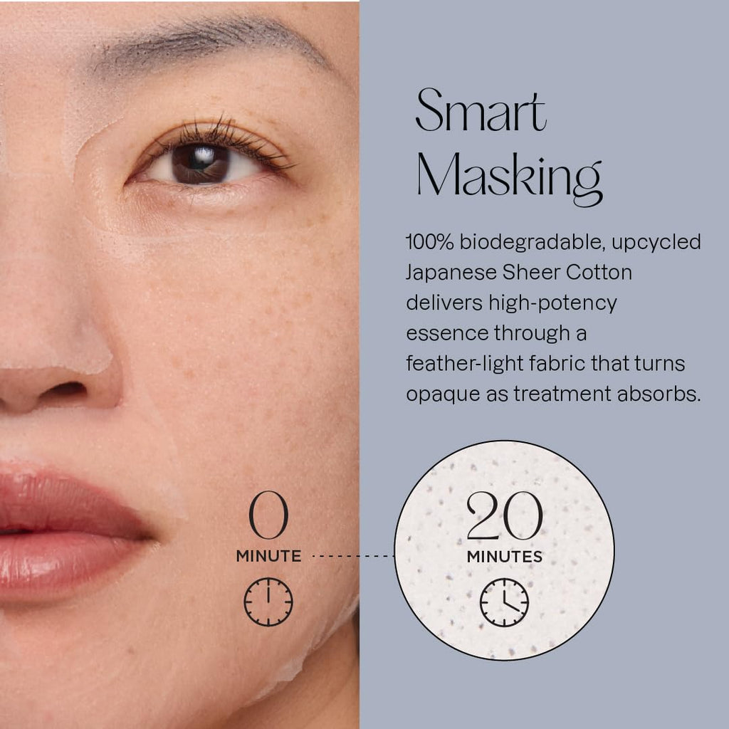Karuna Hyaluronic Acid Pro Face Mask 4-Pack - K-Beauty Hydrating Sheet Masks with 15% Multi-Hyaluronic Acid, Ectoin, 5% Niacinamide & Panthenol - Biodegradable Japanese Cotton Treatment