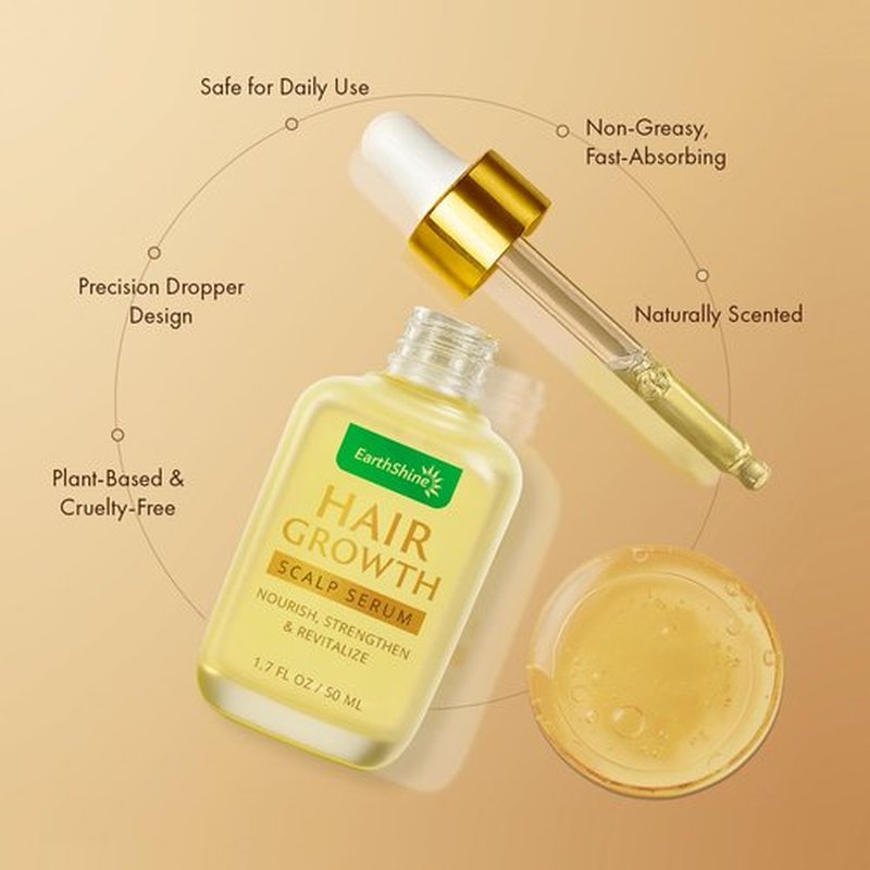 Hair Growth Serum Scalp Treatment: Scalp Serum with Rosemary, Multi-Peptide & Caffeine for Anti Hair Loss and Thinning - Thickening and Density for Women & Men