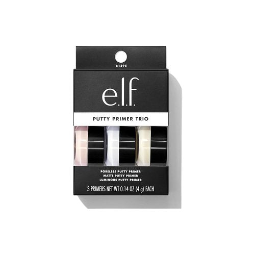 e.l.f. Cosmetics Putty Primer Trio - Poreless, Matte & Luminous Formulas | Travel Size 0.14 Oz Each