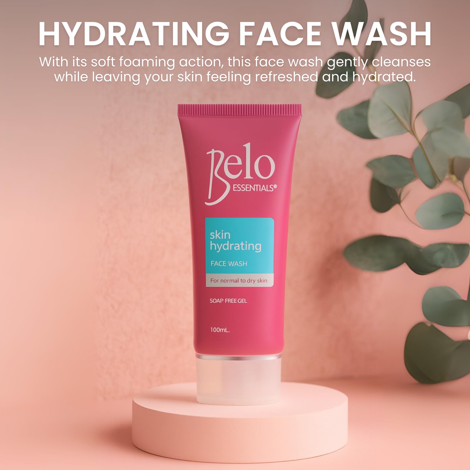 Belo Essentials Skin Hydrating Face Wash Gentle Cleanser Oil Control Gel Formula Lightweight Daily Foam Care - 100ml