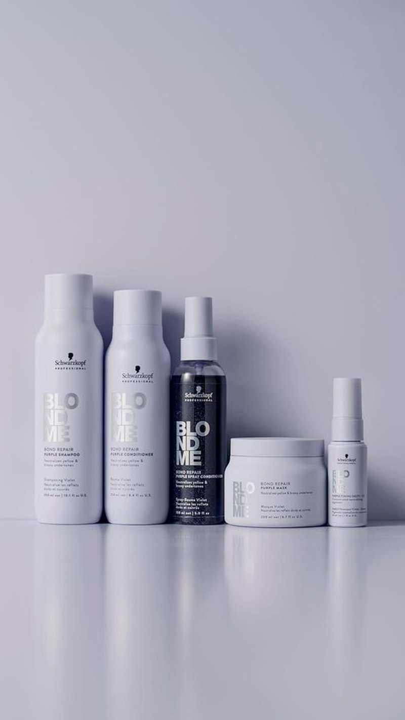 BlondMe Bond Repair Purple Mask - Neutralizes Yellow & Brassy Tones | Refresh & Enrich Blonde Hair