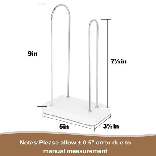 2-Tier Hair Tie Organizer, Modern Scrunchies Storage Tower Holds 30-50 Hair Accessories, Claw Clip Holder, Fashion Countertop Display Stand for Women & Girls(White)
