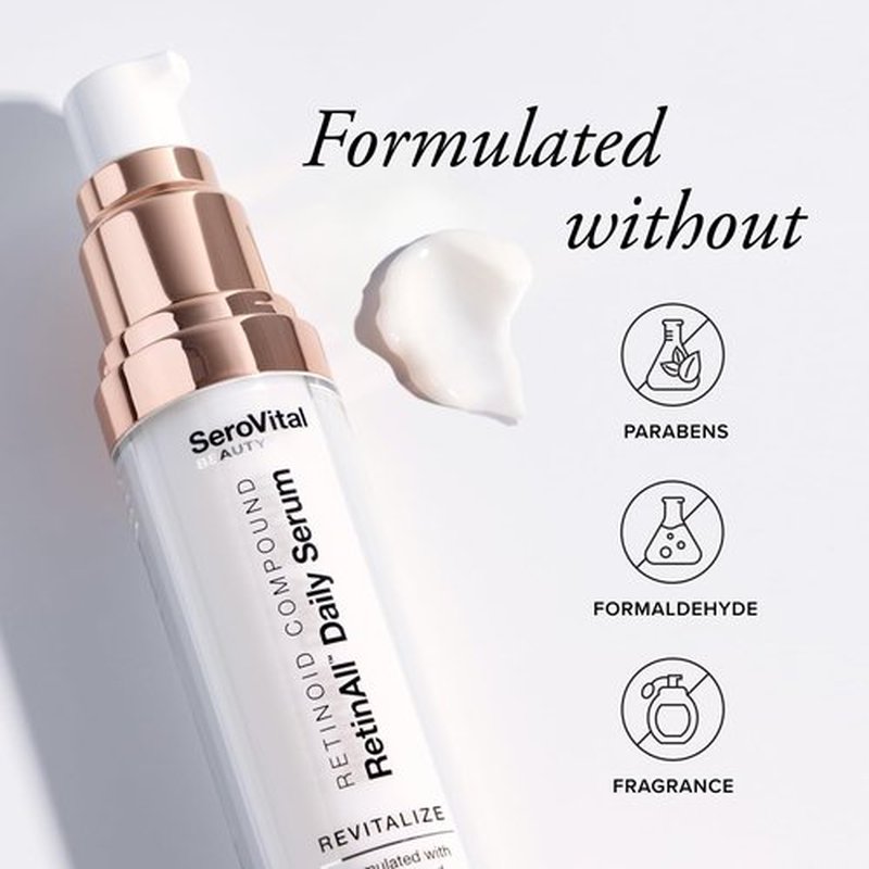 SeroVital Beauty RetinAll Daily Serum - Anti-Aging Retinoid Face Serum for Women, 1 oz