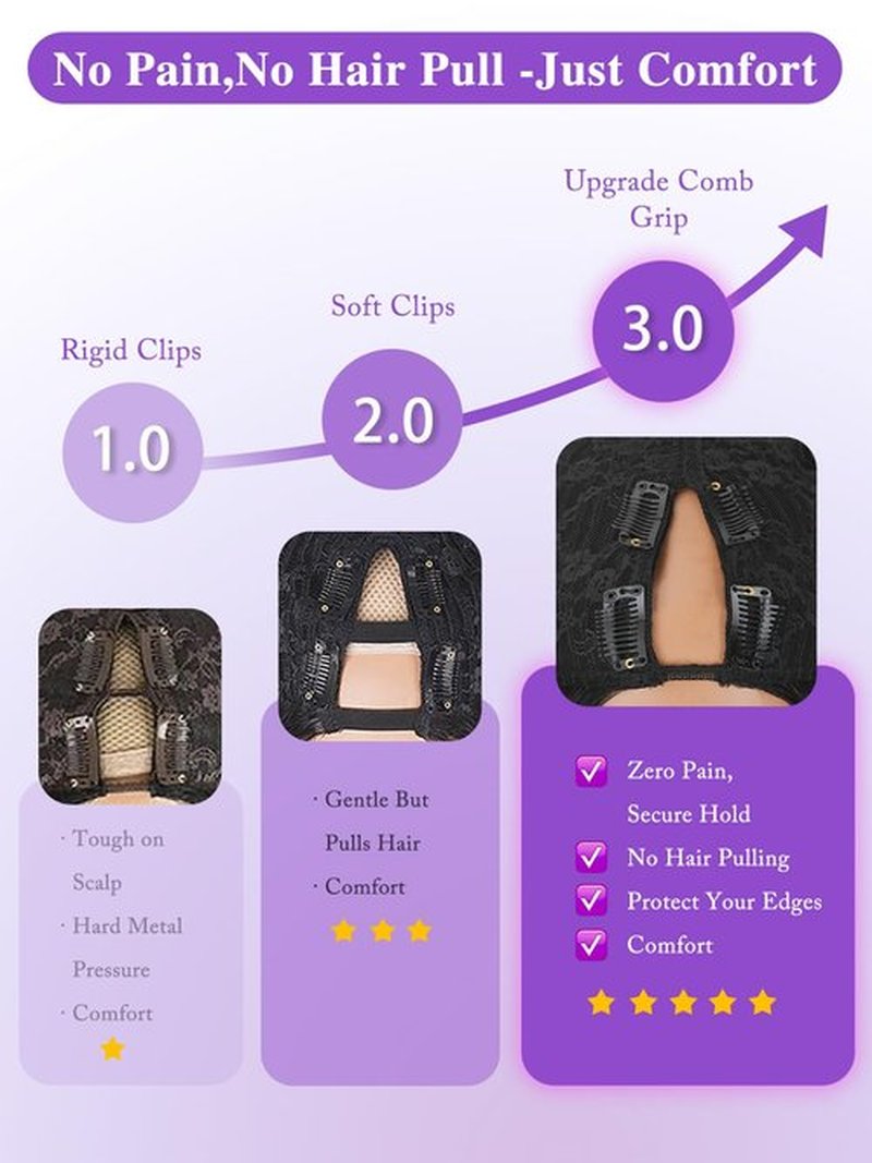 Tahikie V Part Wig Human Hair Body Wave 200% Density Upgrade U Part Wigs With Drawstring No Sew in No Glue Half Wigs Human Hair V Shape Clip In Half Wig For Women Natural Color 18 Inch