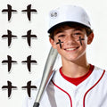 96 Pairs Sports Eye Black Stickers, Sports Eyeblack Stickers Breathable Eye Strips for Baseball Football Softball Lacrosse Fans on Game Day