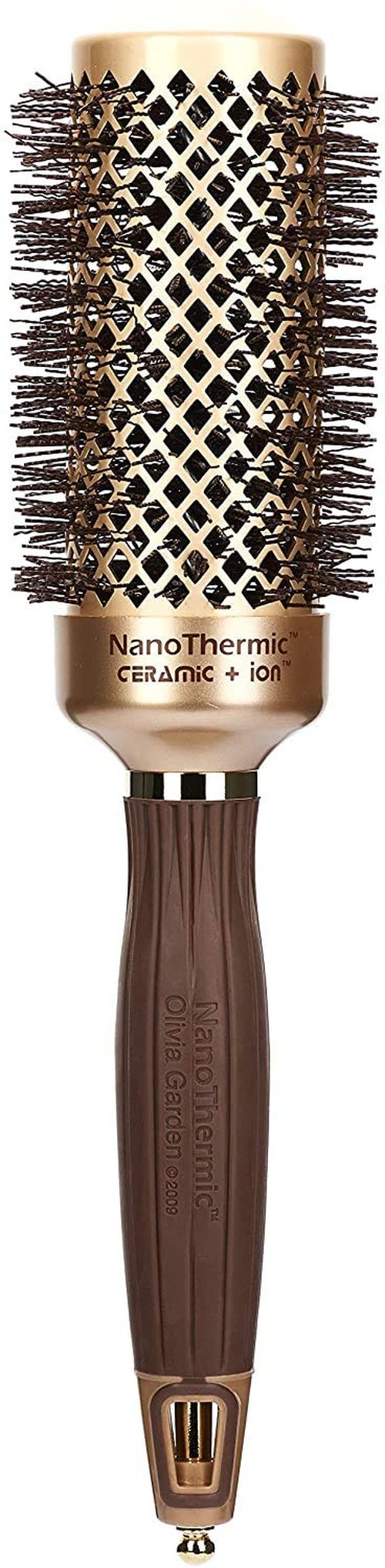 Olivia Garden NanoThermic Round Thermal Hair Brush - Professional Ceramic & Ion Design for Thick Hair