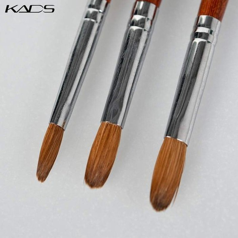 KADS Kolinsky Sable Acrylic Nail Art Brush Red Wood Pen Nail Brush for Nail Art Manicure Tool (6#)