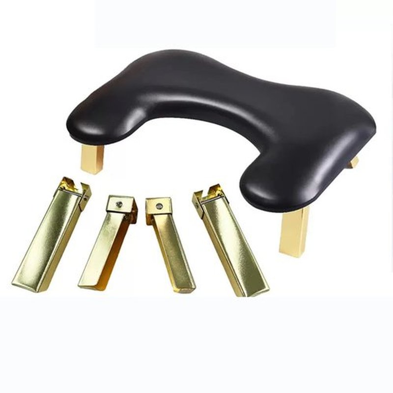 Ankysasky Nail Arm Rest, PU Leather Nail Tech Arm Rest,Foldable Arm Rest for Nails Tech U-Shaped Hand Rest Manicure Hand Rests for Foot Hand Rest (Black)