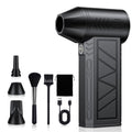 Compressed Air Duster, 130000 RPM High-Speed Electric Air Duster with Brushless Motor, 3 Magnetic Nozzles, 4 Speeds, LED Light & 5000mAh Rechargeable Battery for PC Keyboard Car Cleaning