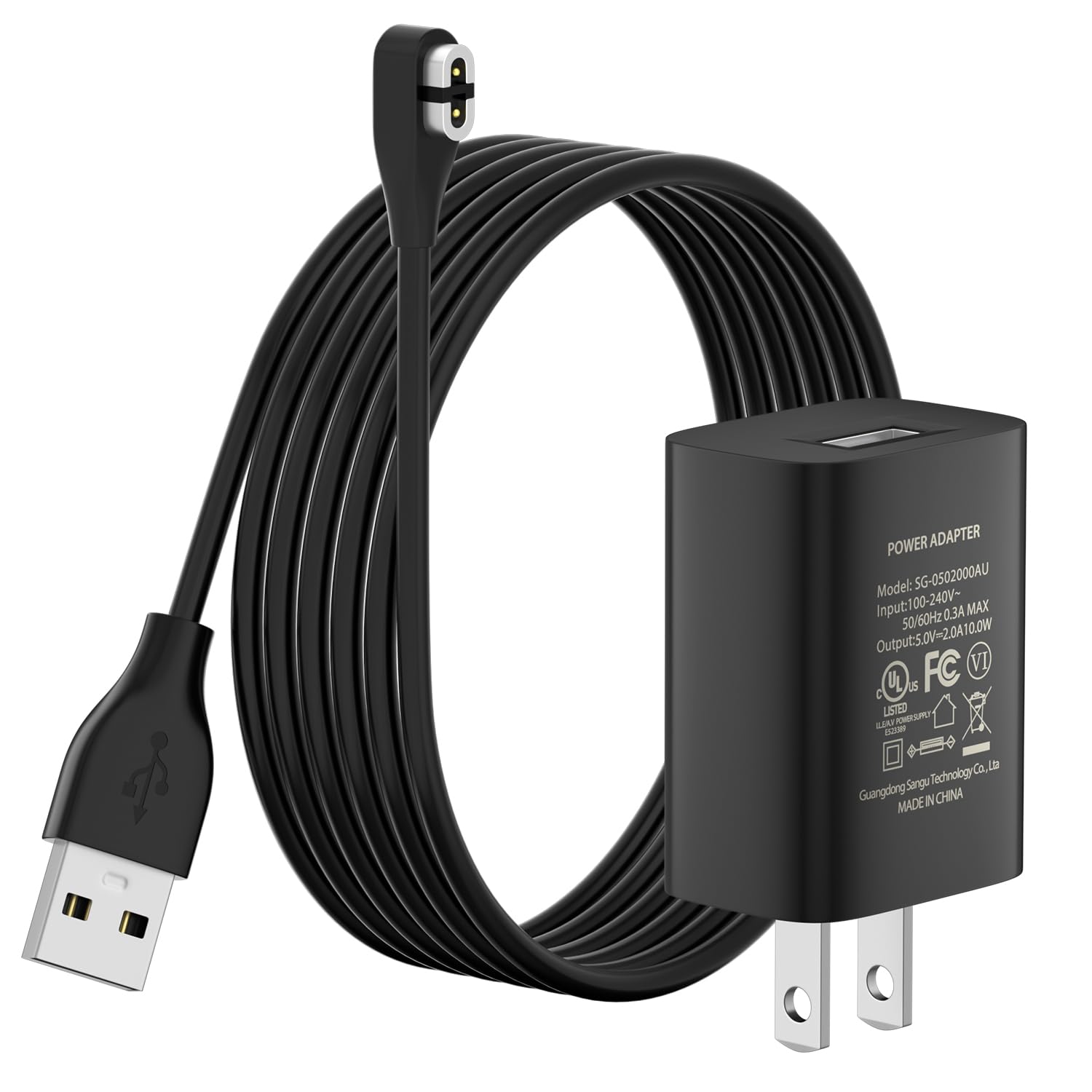 Gamorek Charger Compatible with Shokz, Charging Cable with Adapter, Magnetic USB Cord for Aftershokz OpenRun Pro/Mini/Aeropex AS800/ OpenComm Bone(3.2ft