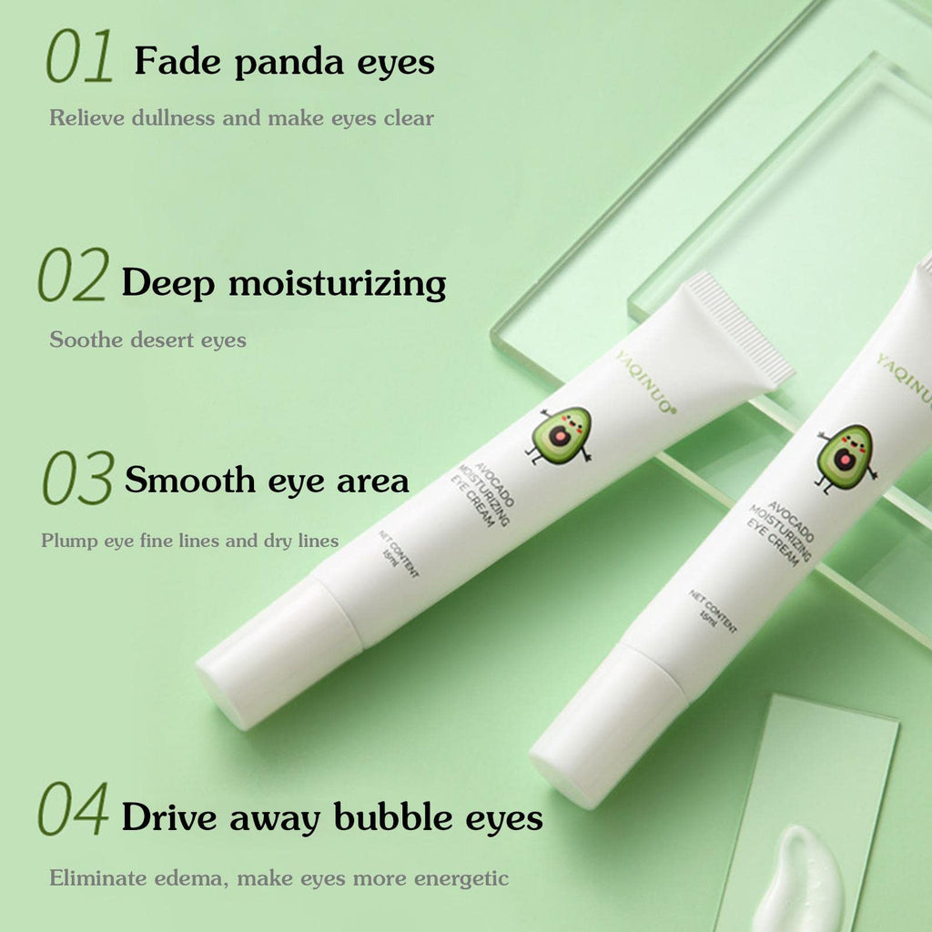 gcdat Avocado Hydrating Eye Cream Elastic Moisturizing Eye Cream Remove Pouches Dark Circles Anti-Wrinkle Diminishing Eye Lines Lifting Firming