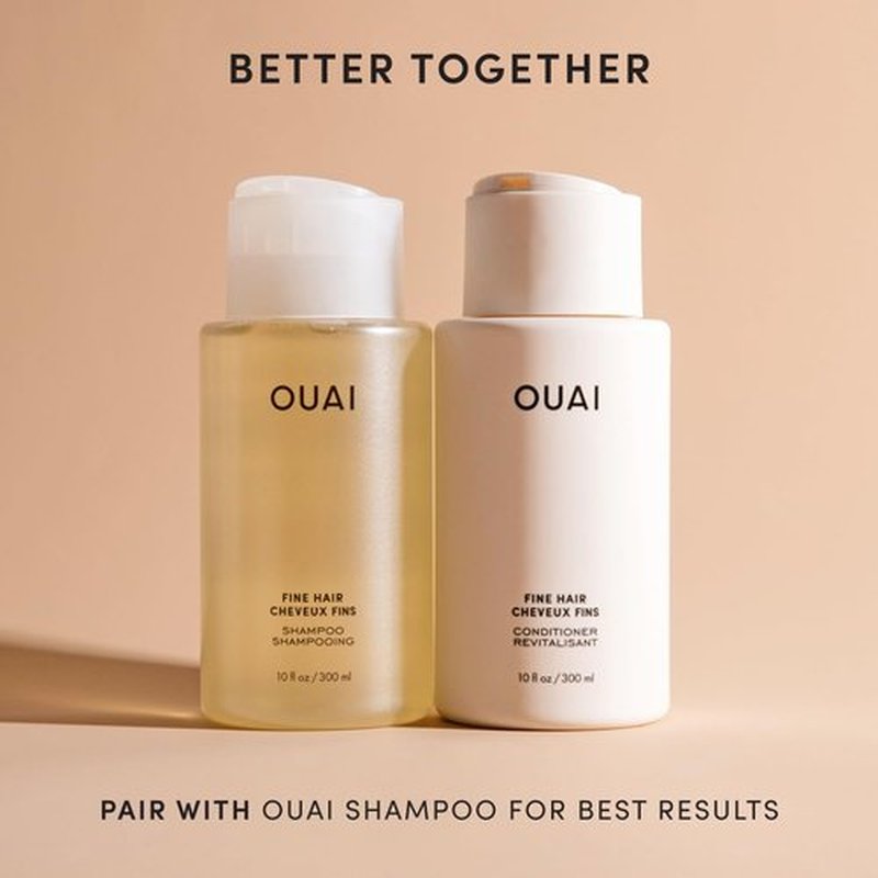 OUAI Fine Hair Conditioner - Volumizing Formula with Keratin & Biotin for Softness & Bounce | Travel Size (3 Oz)