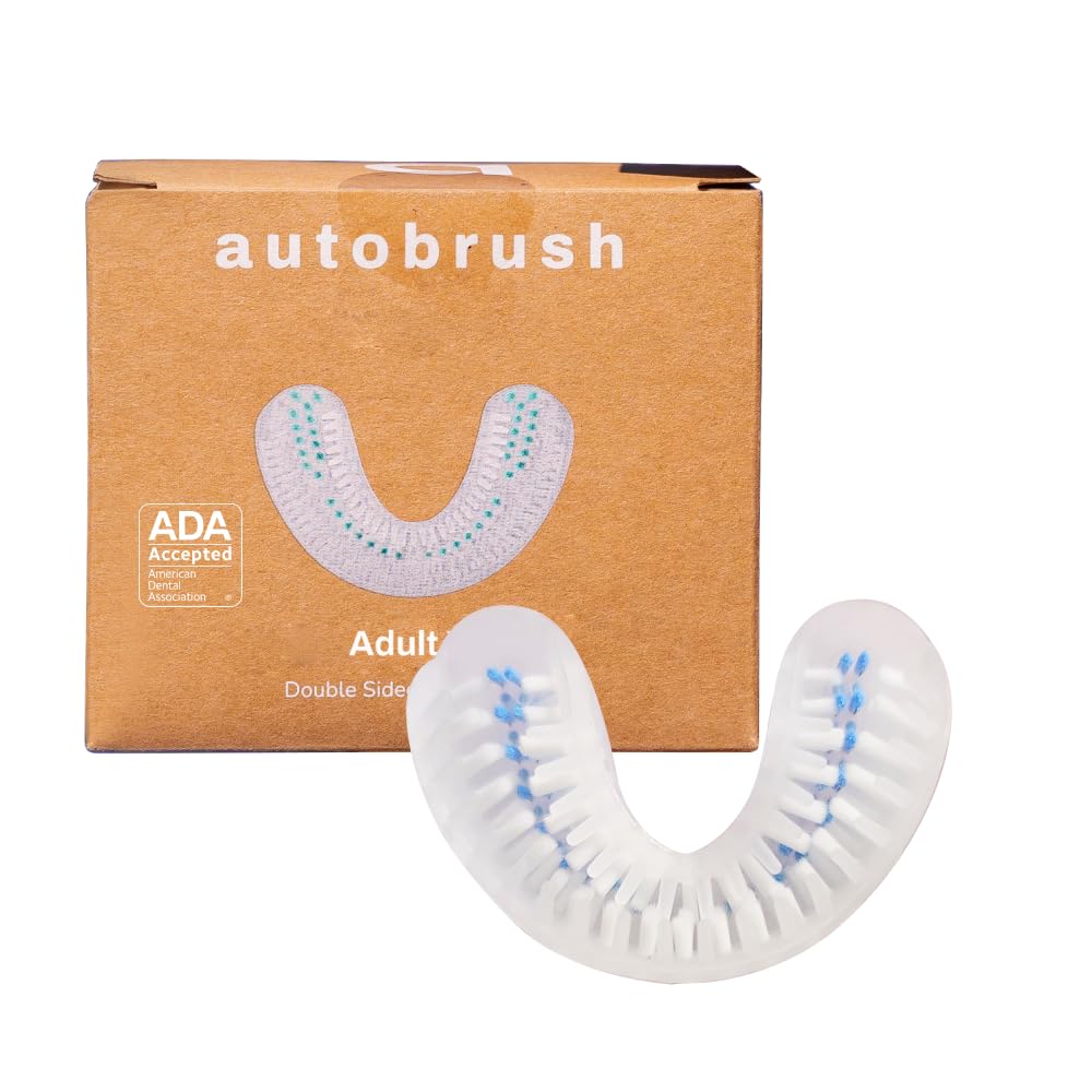 Autobrush Double Sided Brush Head Replacement with Nylon bristles, Adults (Small, Pack of 1)