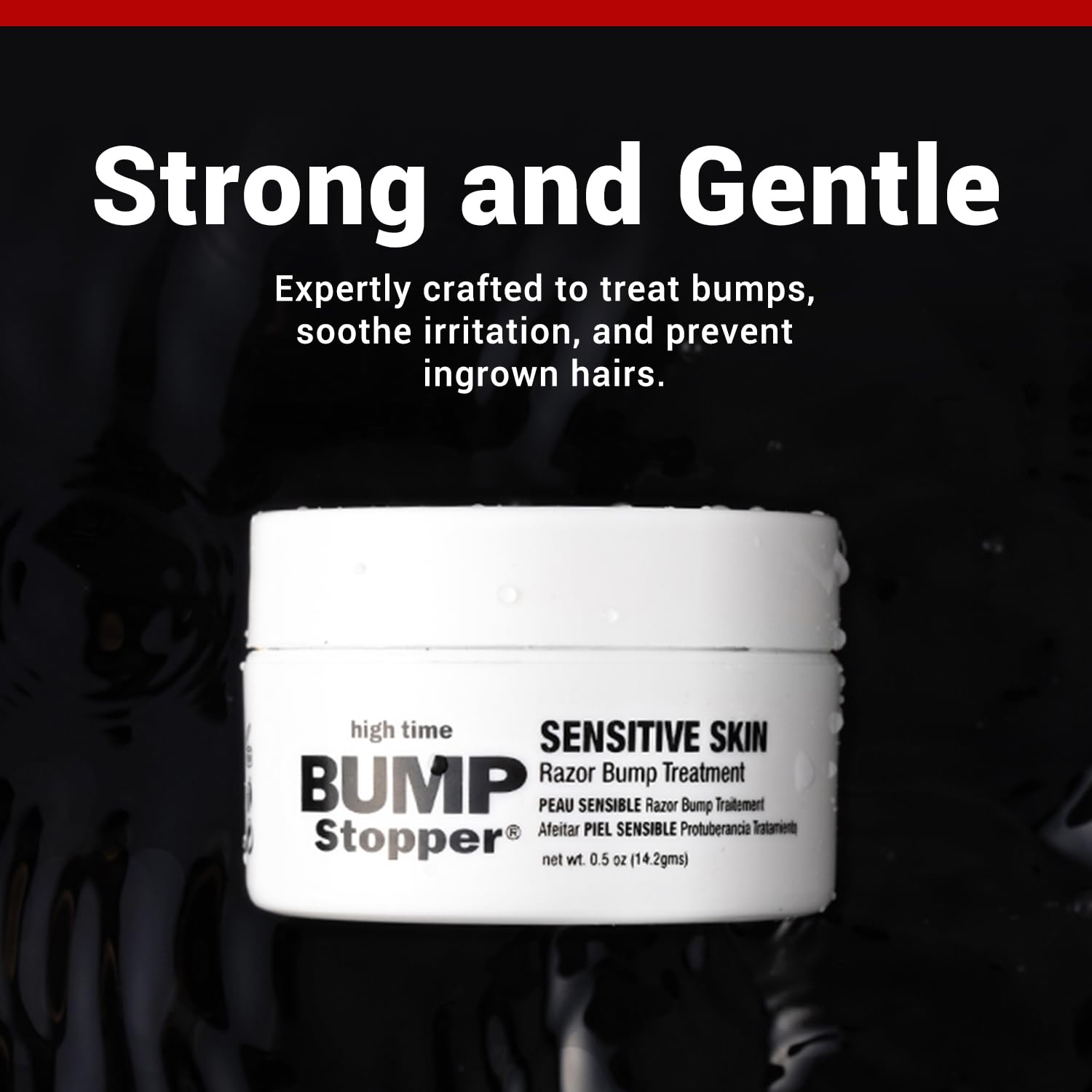 High Time Bump Stopper Sensitive Ingrown Hair Cream | Aftershave Lotion for Men and Women | Razor Bump Balm | 0.5 OZ (6 Pack)