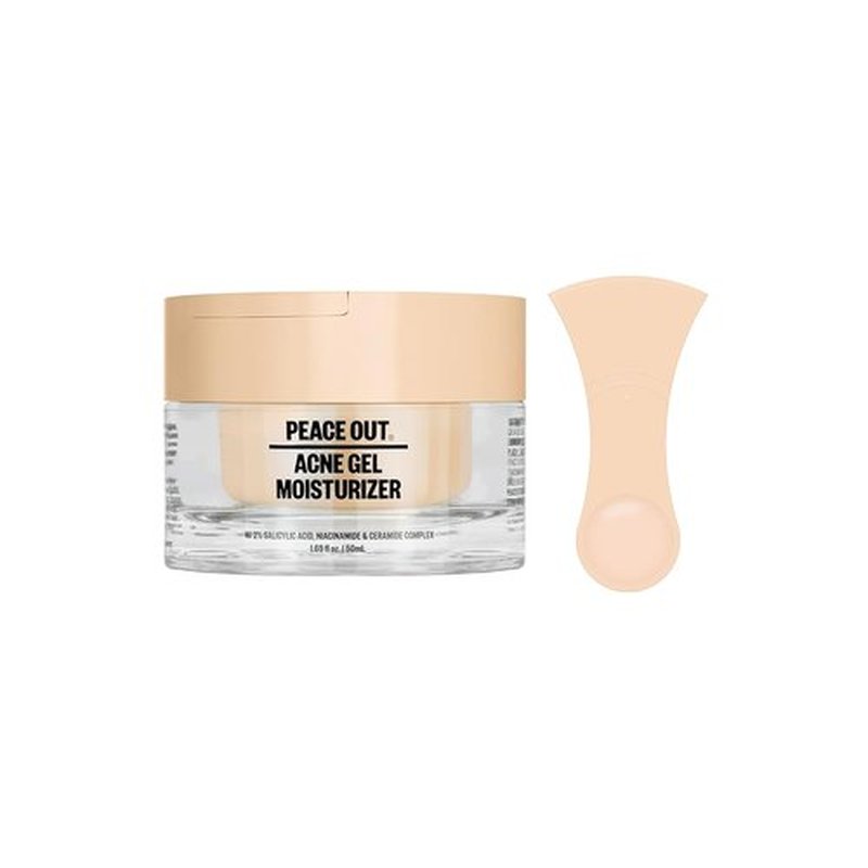 Peace Out Acne Gel Moisturizer - Face Cream for Oily, Acne-Prone Skin with 2% Salicylic Acid | 1.69 fl oz