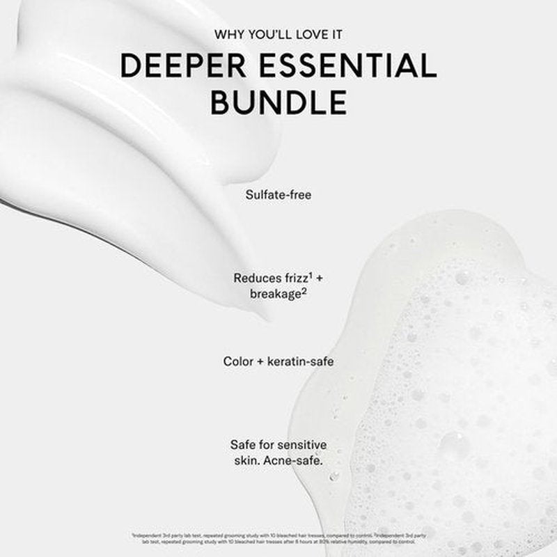 SEEN Shampoo & Deeper Conditioner Bundle, Fragrance-Free - Non-Comedogenic Hair Care Set, Dermatologist-Developed, Safe for Sensitive, Eczema & Acne-Prone Skin