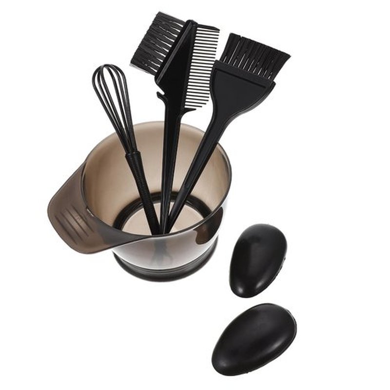 Healifty Hair Dye Kit 5-Piece Hair Coloring Set with Mixing Bowl Brush Comb Ear Covers and Mixer for Salon and Home Use