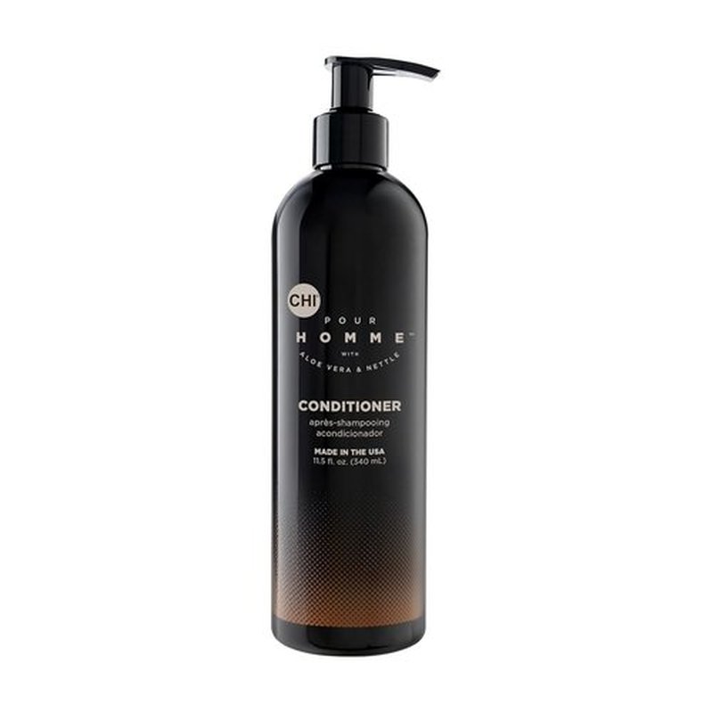 CHI Pour Homme Daily Moisturizing Conditioner - Sulfate-Free Hair Detangler with Aloe Vera & Nettle, 11.5 oz | Hydrated, Fuller-Looking Hair