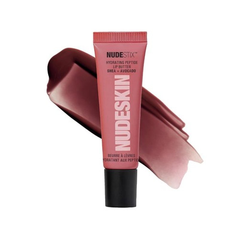 Nudestix Hydrating Peptide Lip Butter - Glossy Lip Balm with Avocado & Shea Butter for Plumping | Clean, Vegan, Cruelty-Free