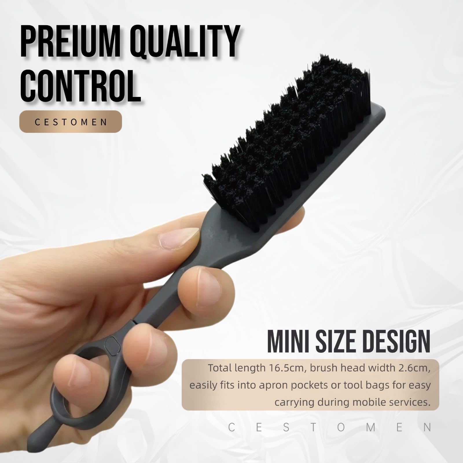2Pcs 360°Rotatable Barber Blade Cleaning Brush, Barber Clipper Brush Fading Brush Neck Duster for Hair Cutting Barber and Home Use