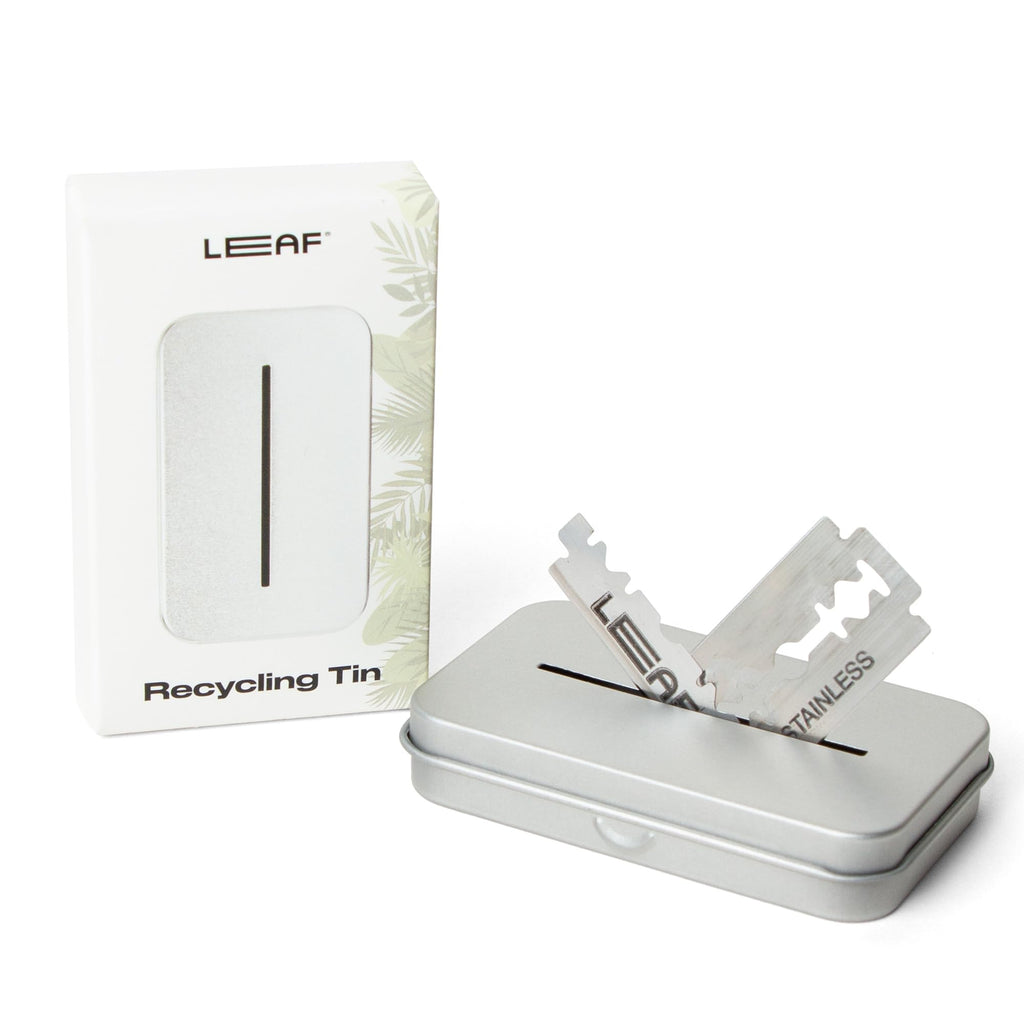 Leaf Shave Blade Recycling Tin - Blade Bank for Safety Razor Blades