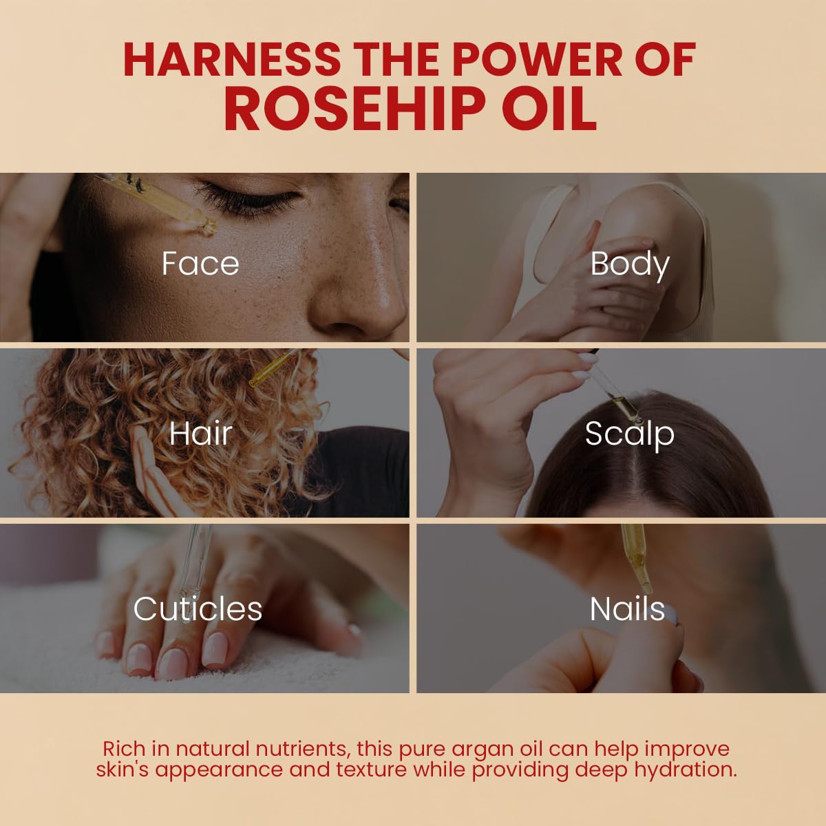 Viva Doria Organic Rosehip Oil, Unrefined, Cold-Pressed, 118 mL (4 Fl Oz) For Hair, Nails and Skin