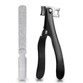 ILLFER Nail Clippers for Seniors Fingernail and Toenails, 360° Rotating Head Ergonomic Long Handle Premium Steel Nail Trimmer for Men Women