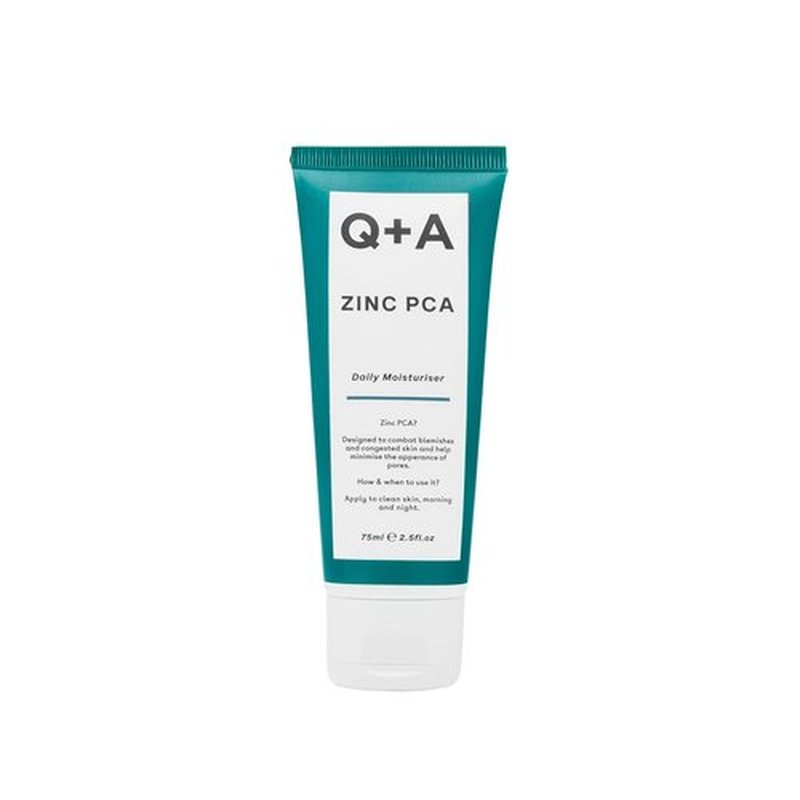 Q+A Zinc PCA Daily Moisturizer - Hydrating Face Cream for Oily Skin | Niacinamide & Ginseng, 75ml