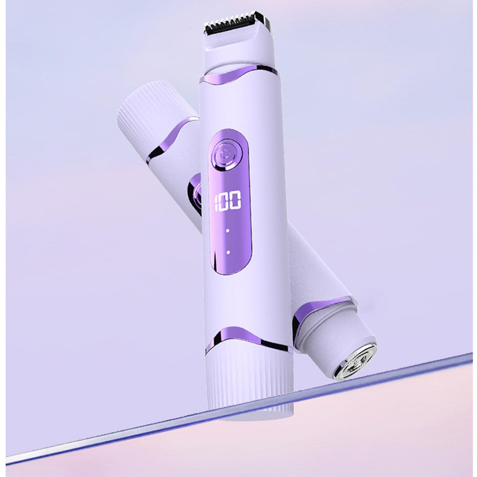 Female Body Hair Trimmer, Double-Head Epilator for Women, Portable Rechargeable Electric Razors & Shaver for Armpits, Legs, Bikini, Arms, Leg