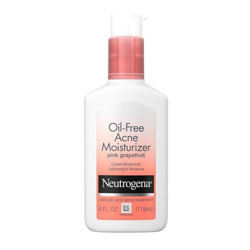 Neutrogena Oil-Free Acne Moisturizer - 0.5% Salicylic Acid Treatment | Pink Grapefruit, 4 fl. oz