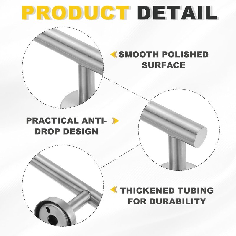 Uxcell Stainless Steel Toilet Paper Holder - Rustproof Wall-Mount Tissue Holder for Bathroom | 6.2" Silver