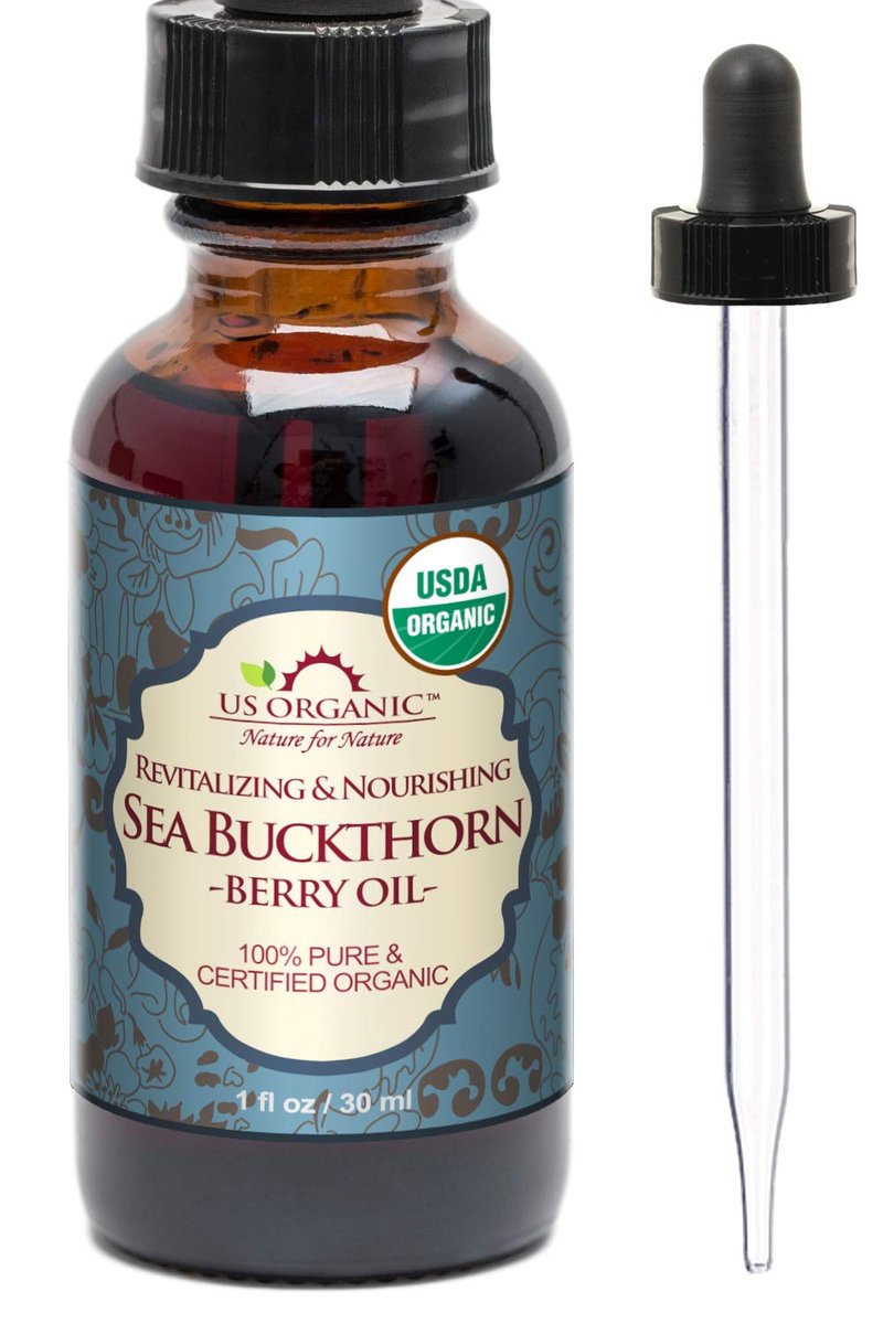 US Organic Sea Buckthorn Berry Oil - 100% Pure Virgin & Unrefined | Supercritical CO2 Extracted, 1 oz