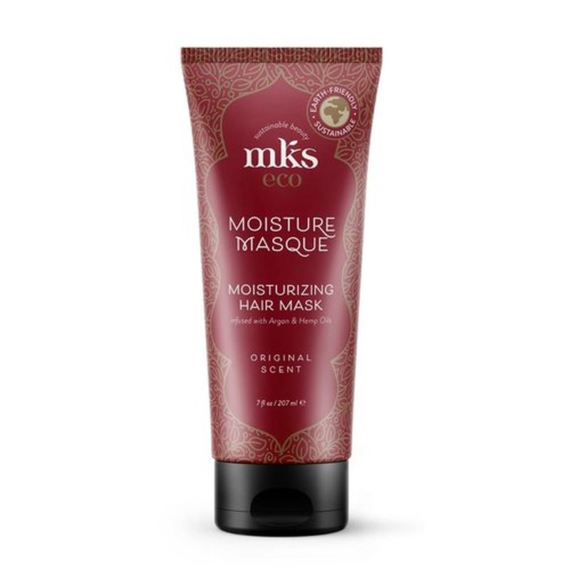 Earthly Body MKS Eco Moisture Masque - Hydrating Hair Mask with Argan & Hemp Oils | 7 oz - Revitalizes Dry Hair