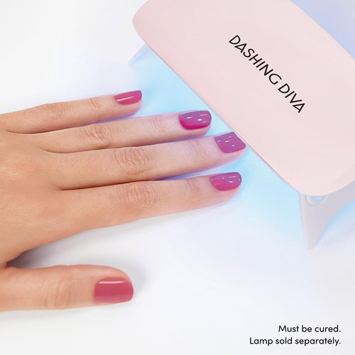 Dashing Diva Glaze Nail Strip Set - Cherry Vanilla - Long Lasting, Chip Resistant, Semi-Cured Gel Nail Strips - Summer Gel Set - 4-Piece Manicure Kit with 32 Strips