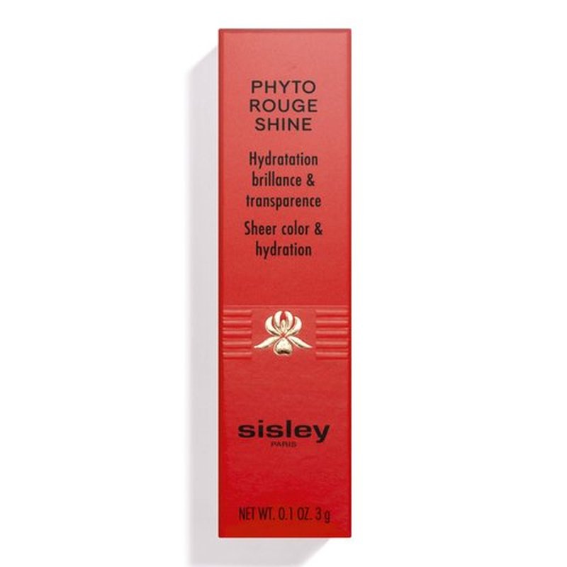 Sisley Paris Phyto-Rouge Shine, 21 Sheer Rosewood - Hydrating Shine Lipstick - Plumps & Smooths Lips - Sheer Color, Rich Texture, Intense Shiny Finish