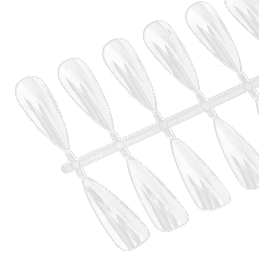 240pcs Transparent Nail Sticks for Nail Art Polish Display Tips, Durable & Portable Manicure Supplies,Transparent(Long tip 240 pieces)
