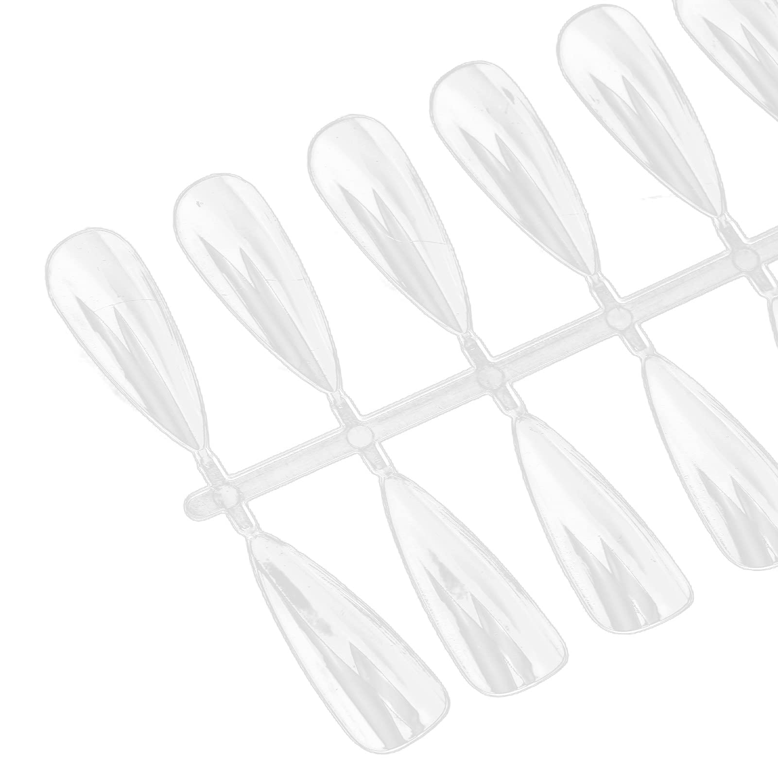 240pcs Transparent Nail Sticks for Nail Art Polish Display Tips, Durable & Portable Manicure Supplies,Transparent(Long tip 240 pieces)