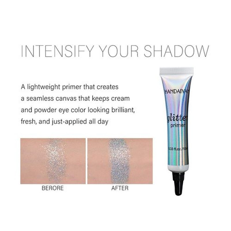 MAEPEOR Cosmetic Glitter Glue Long Lasting Makeup Glitter Primer Gel Waterproof and Smudgeproof Primer Base Glue for Body Eyes Face Lip (10 ml, 2 PCS)